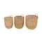 Hello Honey® Natural Woven Rattan Storage Basket Set